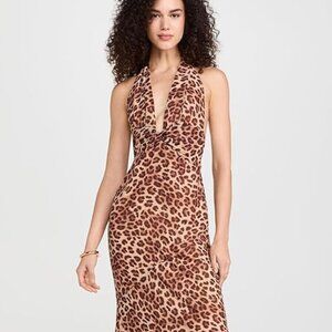Runaway The Label Women's Tenaya Maxi Dress, Leopard Print, XL